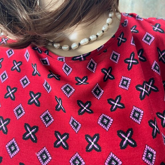 NWOT📌HOTOUCH Rayon - Cotton Mini Multicolor Dress Boho Style with Long Sleeve - Picture 3 of 15